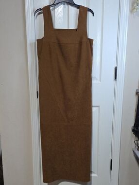 Harve Benard Brown Sleeveless Maxi Sheath Dress Vintage!